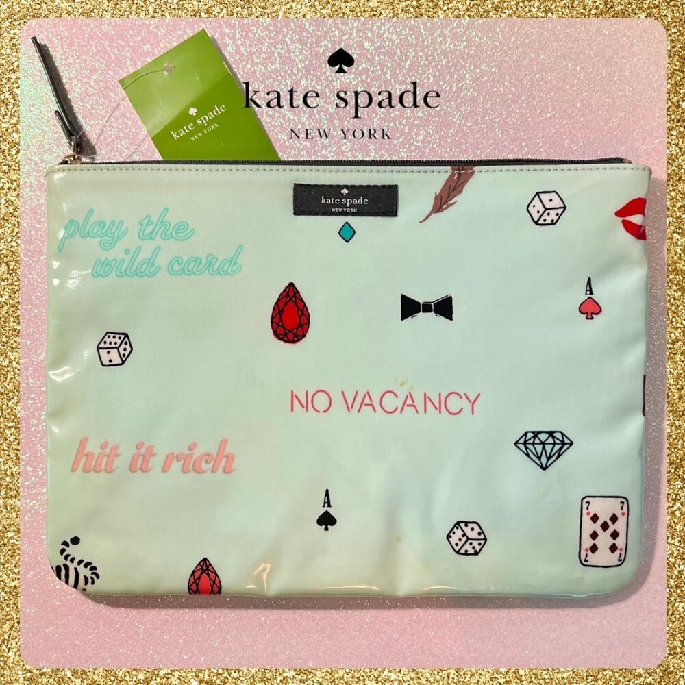 ♠️ RARE kate spade gia "daycation" cosmetic pouch/bag NWT & HTF - Picture 1 of 7